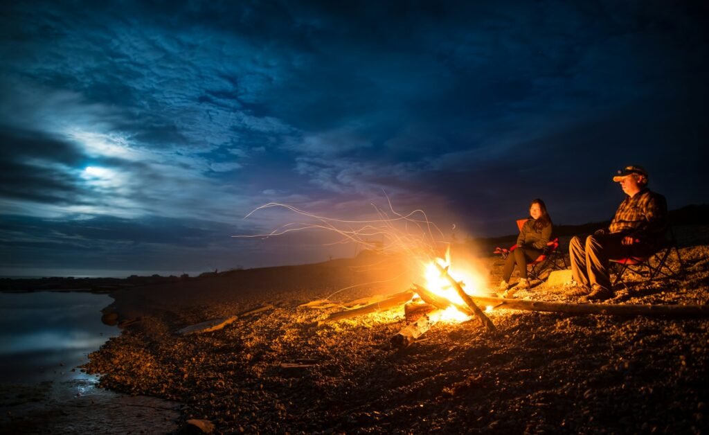 Beach camping