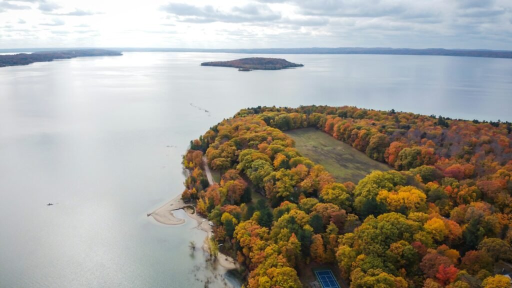 Grand traverse bay in northwestern michigan - michigan's cottage country