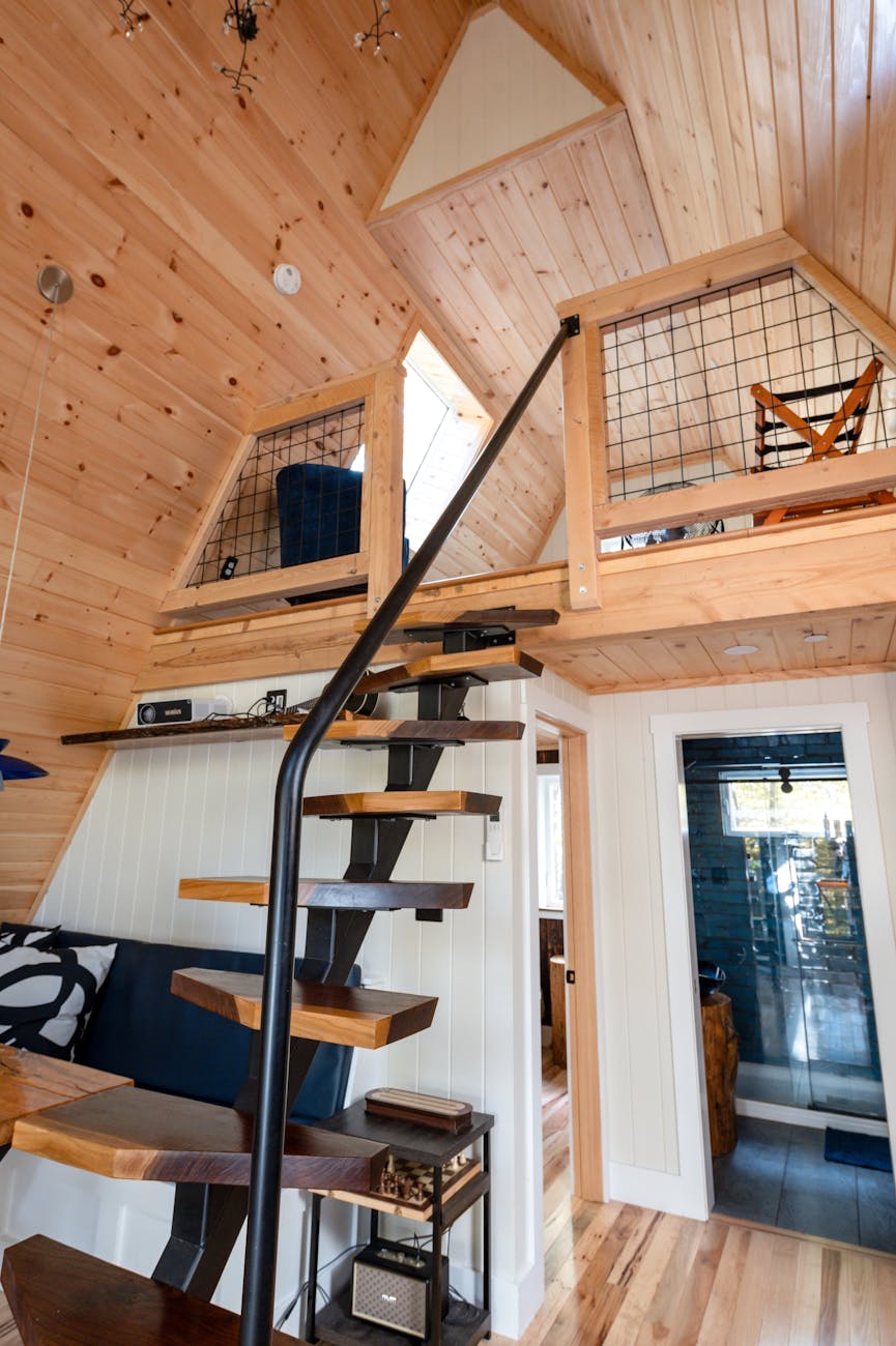 home interior design with loft
