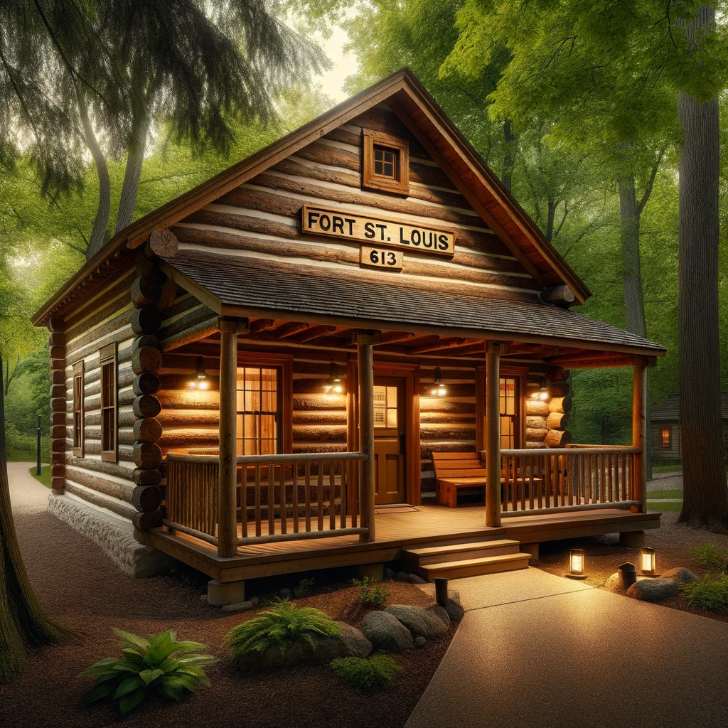 Artist rendering of sunset cabins at starved rock state park