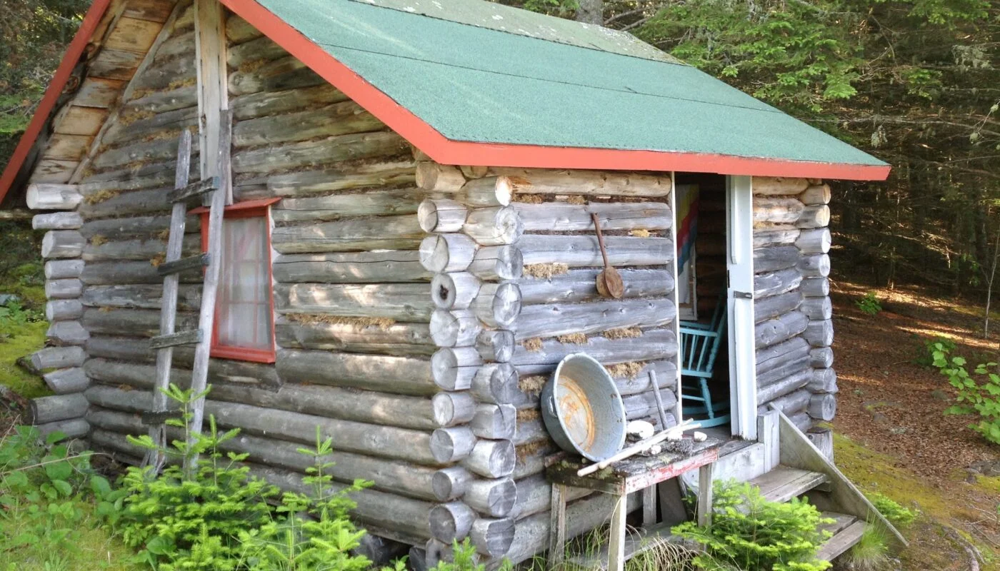 Log cabin on isle royale