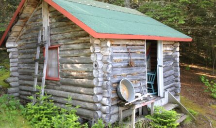Log cabin on isle royale
