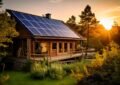 A house with solar panels on the roof