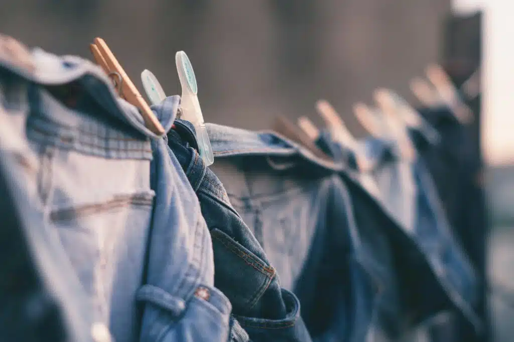 Clothesline with jeans