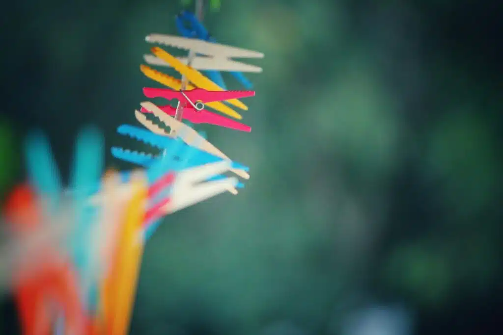 Clothespins on line