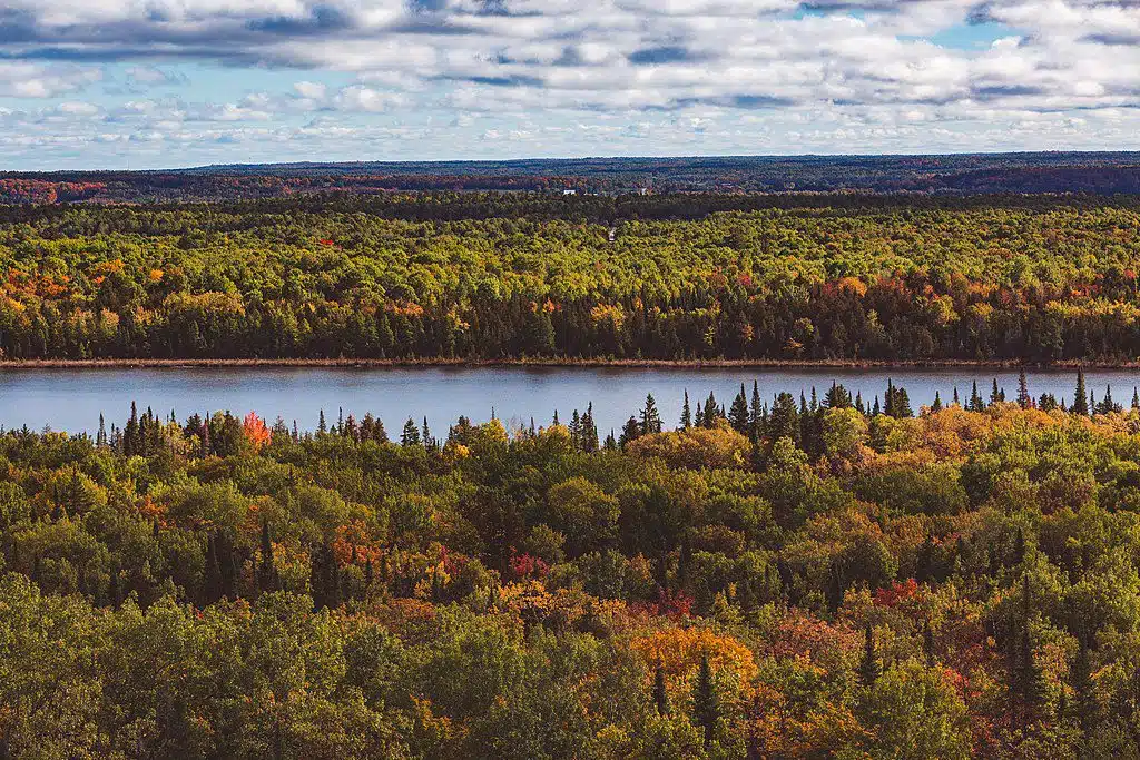 Manitoulin island fall colours autumn on the cup and saucer hiking trail ontario canada 30278465005