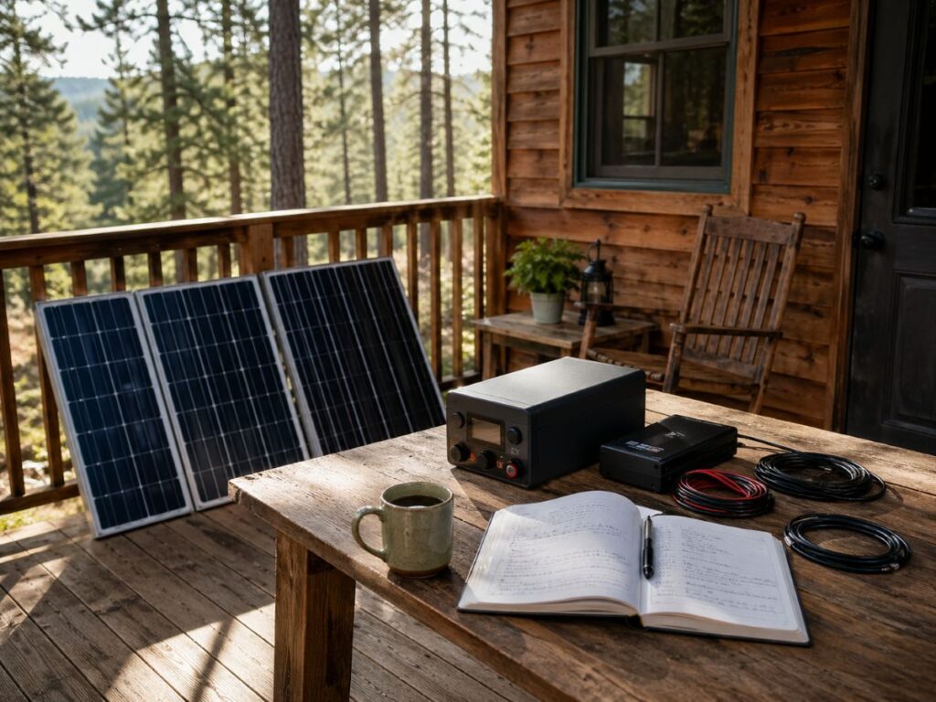 Solar kit for cabins