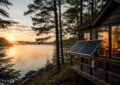 Plug and play solar for cabins - lake shot