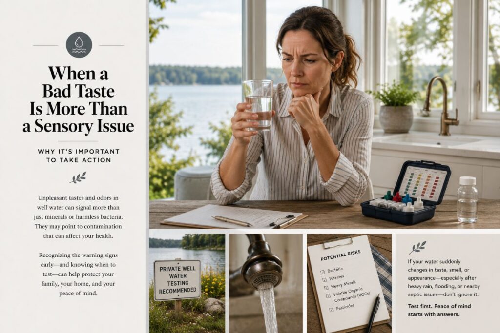 Bad tasting water may be serious