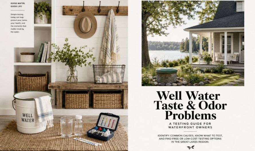Well water taste and odor problems – 8 testing and troubleshooting resources for great lakes waterfront owners