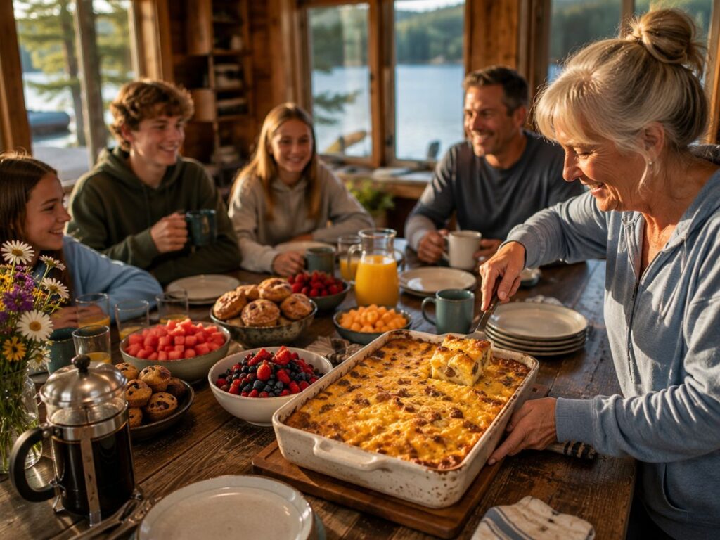 Breakfast casserole ends griddle duty