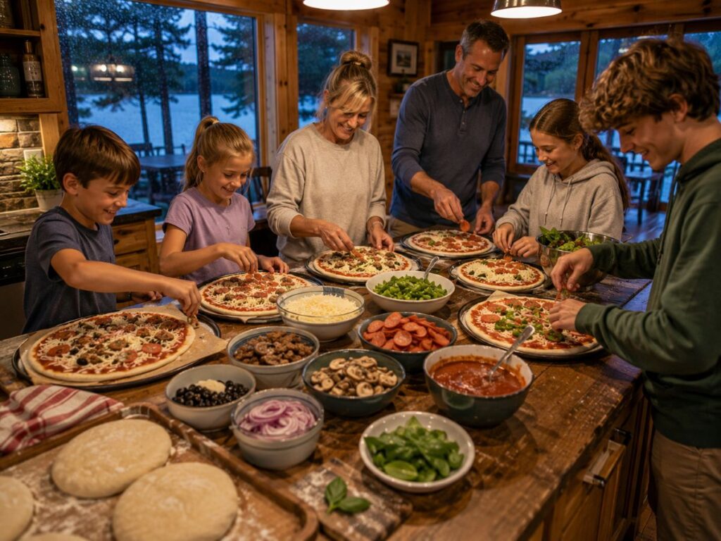 Pizza night makes dinner the activity